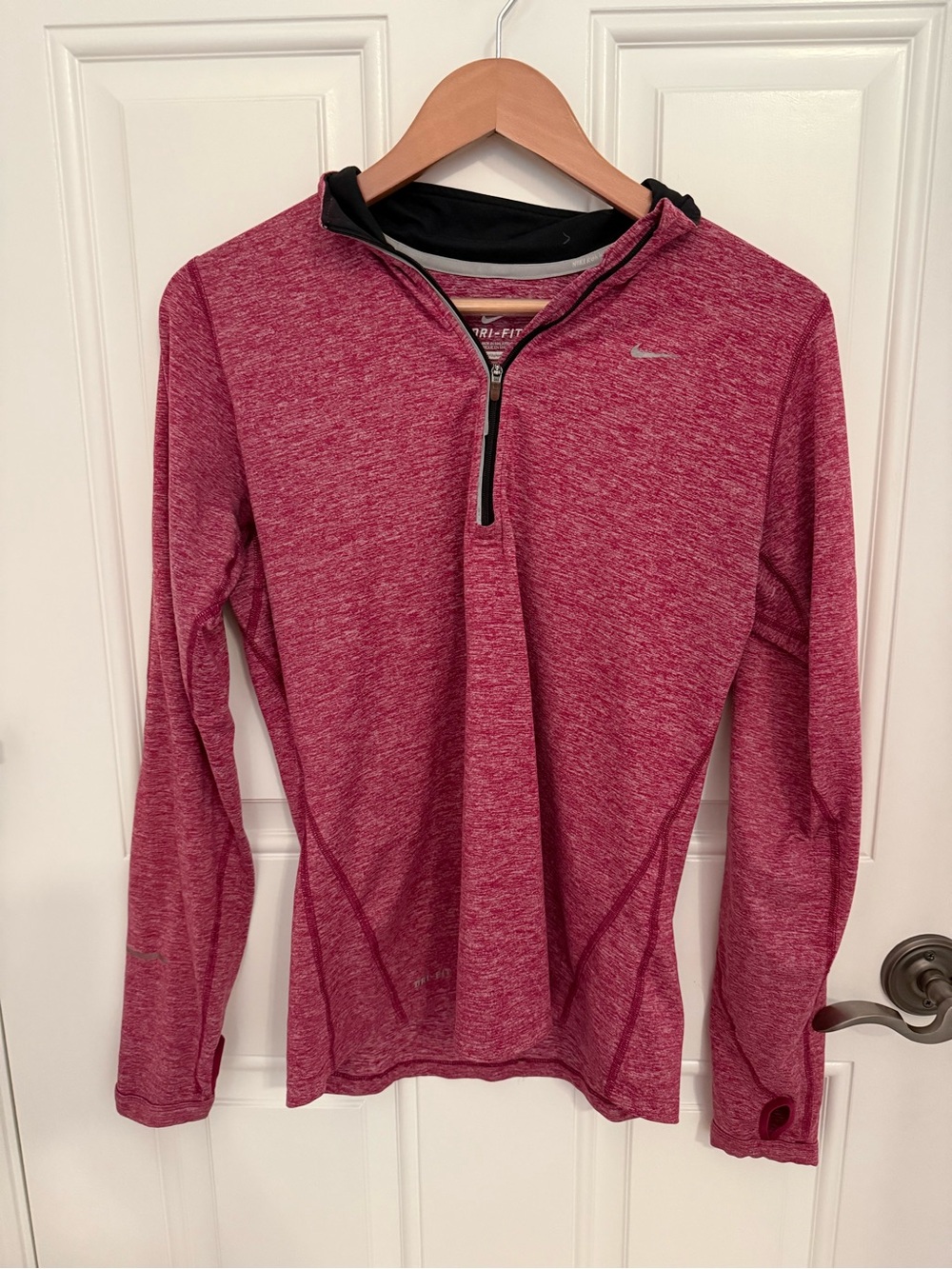 Nike Dri-FIT Heathered Rose Pink Half-Zip Pullover